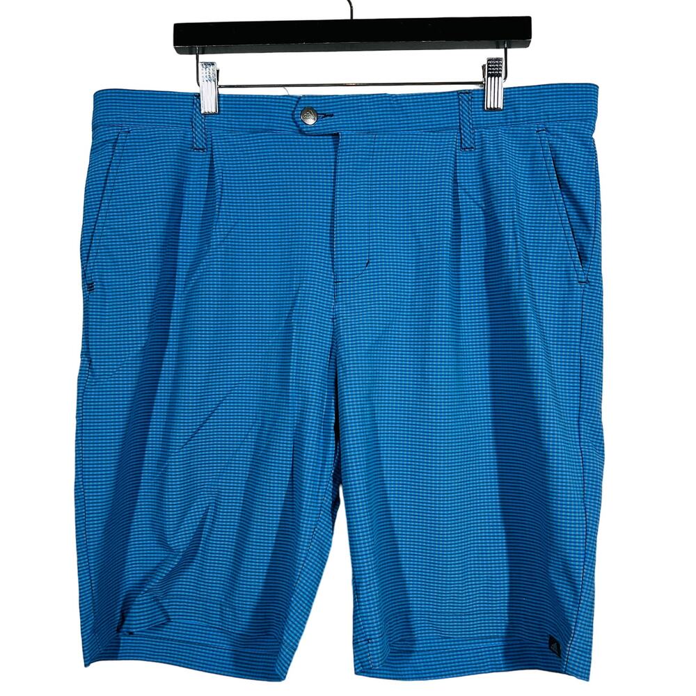 Adidas Athletic Golf Shorts Checker Casual Blue - 38